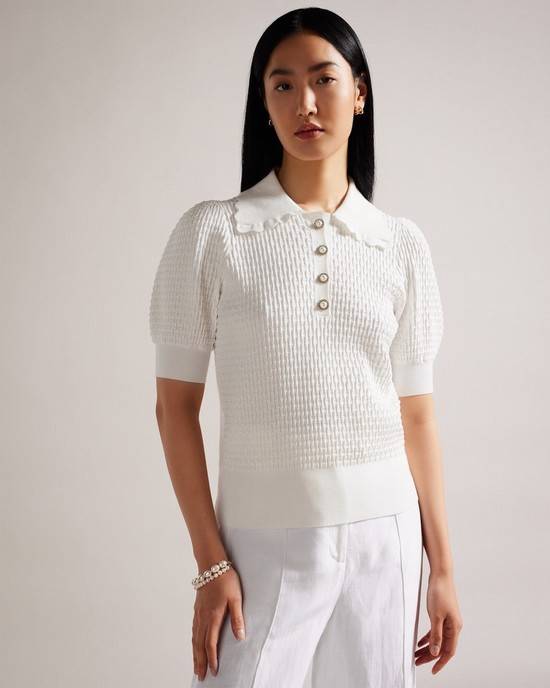 Jumpers Dama Ted Baker Reannia Albi | RO-3410